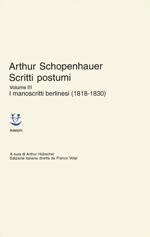 Copertina del volume: Scritti postumi, III