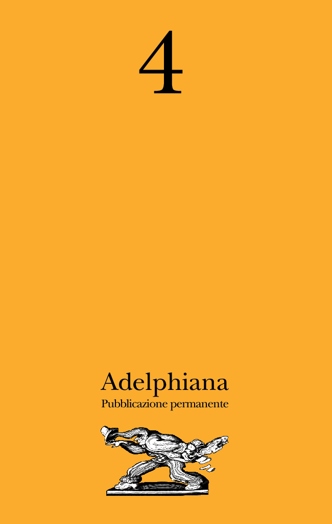 Copertina del volume: «Adelphiana», 4