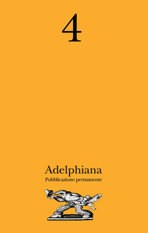 Copertina del volume: «Adelphiana», 4
