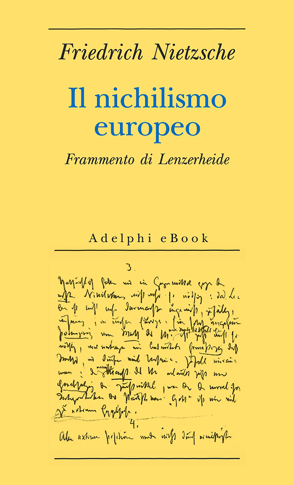 Copertina del volume: Il nichilismo europeo