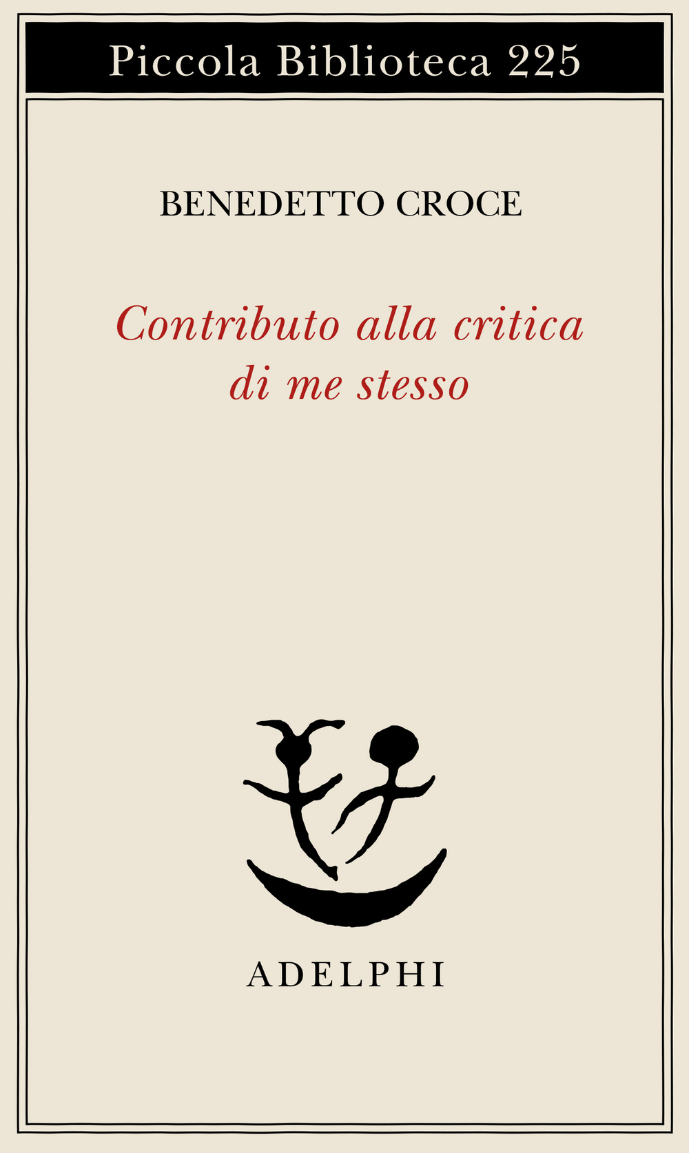 Copertina del volume: Contributo alla critica di me stesso