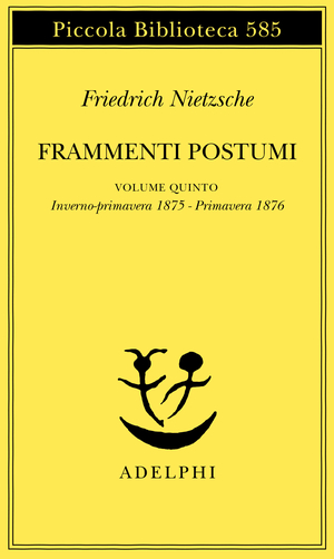 Copertina del volume: Frammenti postumi V