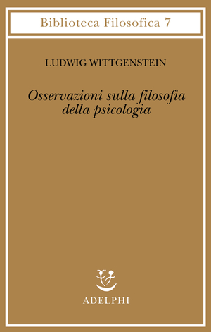 Copertina del volume: Osservazioni sulla filosofia della psicologia