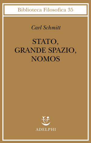 Copertina del volume: Stato, grande spazio, nomos