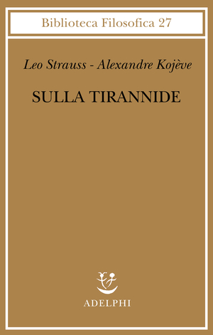 Copertina del volume: Sulla tirannide