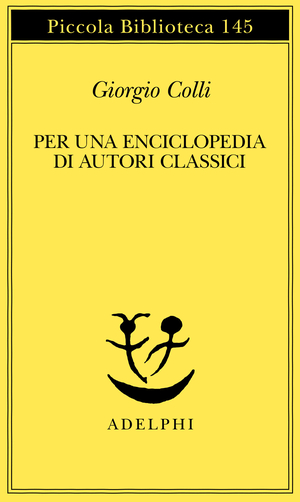 Copertina del volume: Per una enciclopedia di autori classici