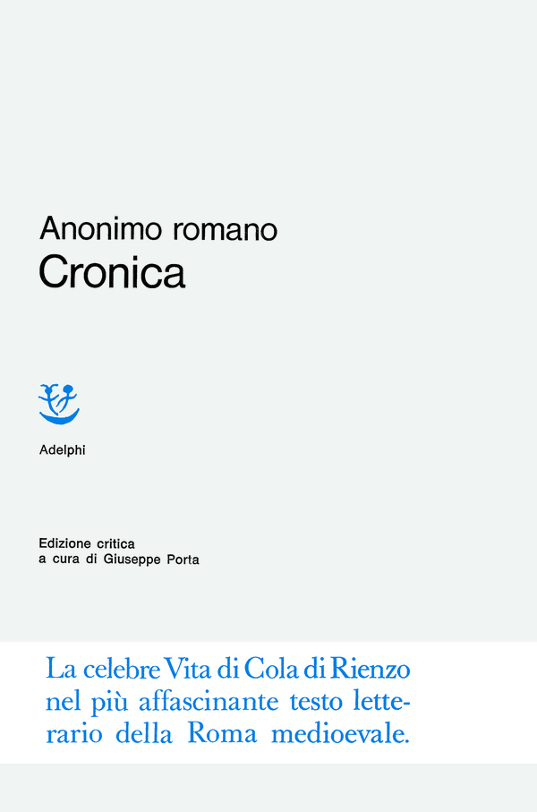 Copertina del volume: Cronica