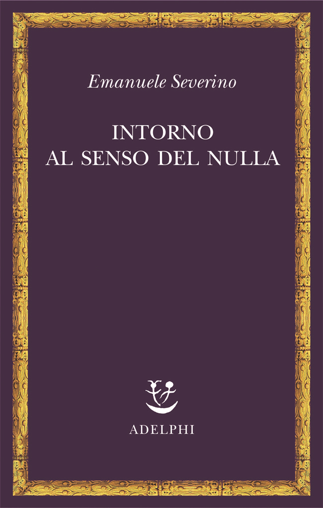 Copertina del volume: Intorno al senso del nulla