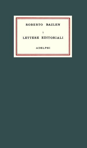Copertina del volume: Lettere editoriali