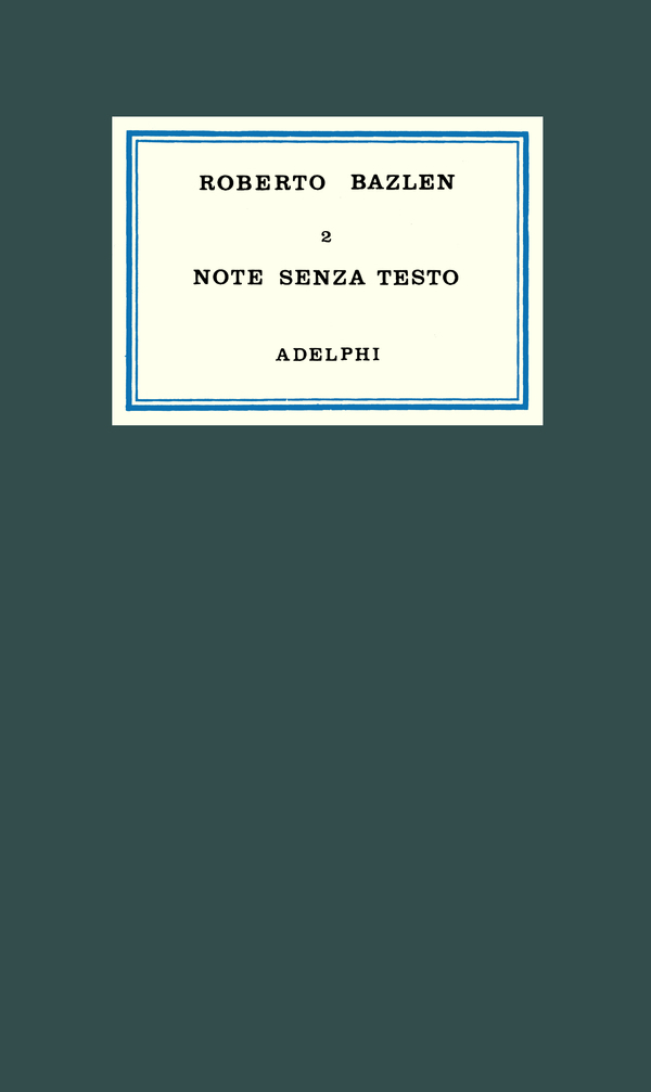 Copertina del volume: Note senza testo