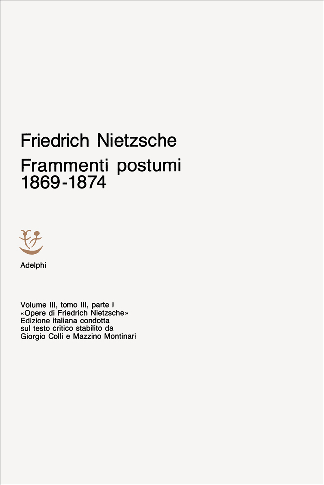 Copertina del volume: Frammenti postumi 1869-1874 - I