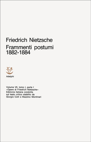 Copertina del volume: Frammenti postumi 1882-1884 - I