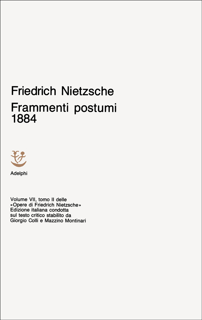 Copertina del volume: Frammenti postumi 1884