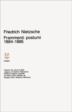 Copertina del volume: Frammenti postumi 1884-1885