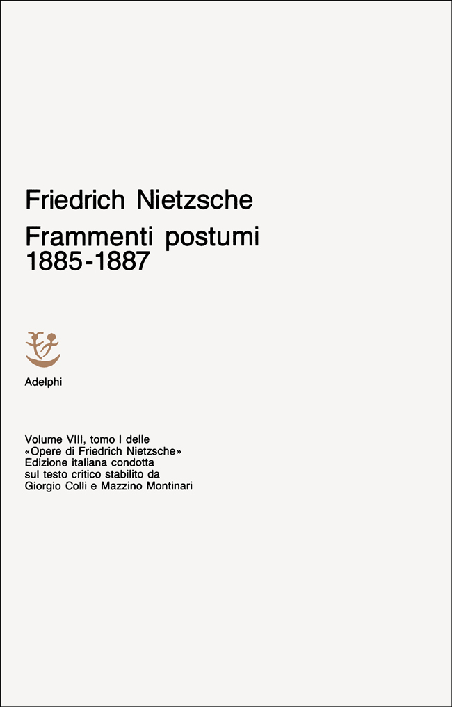 Copertina del volume: Frammenti postumi 1885-1887