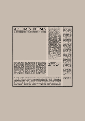 Copertina del volume: Artemis Efesia.