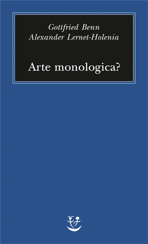 Copertina del volume: Arte monologica?