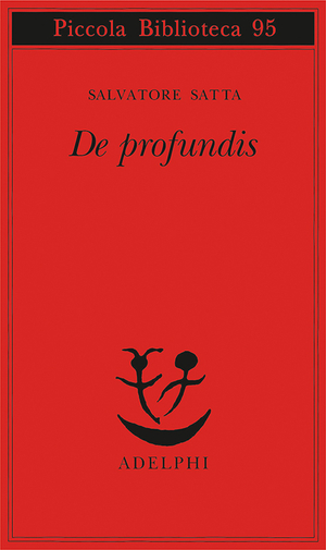 Copertina del volume: De profundis